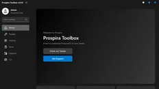The Prospira Toolbox home screen